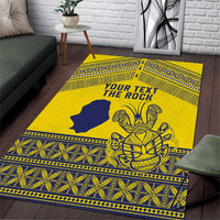 Niue Crab Personalised Area Rug Niuean Hiapo Pattern - Polynesian Pride