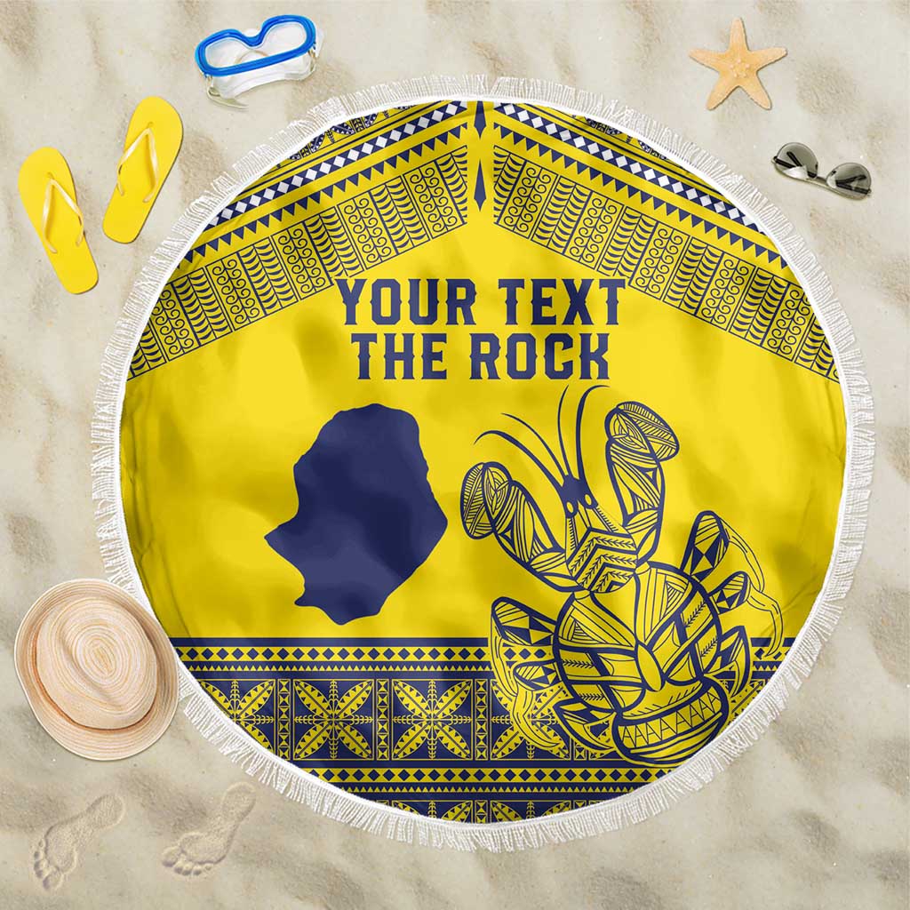 Niue Crab Personalised Beach Blanket Niuean Hiapo Pattern - Polynesian Pride