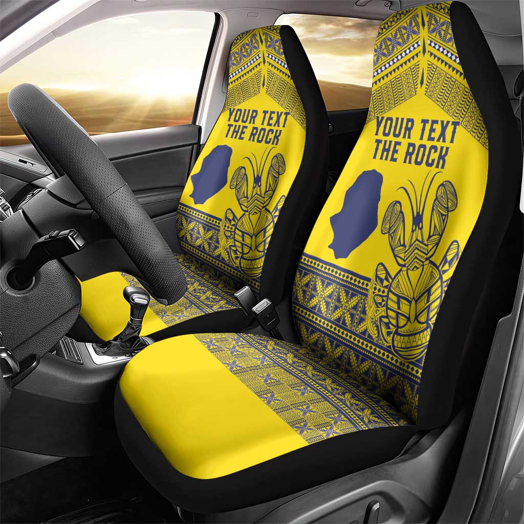 Niue Crab Personalised Car Seat Cover Niuean Hiapo Pattern - Polynesian Pride