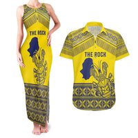 Niue Crab Personalised Couples Matching Tank Maxi Dress and Hawaiian Shirt Niuean Hiapo Pattern - Polynesian Pride