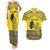 Niue Crab Personalised Couples Matching Tank Maxi Dress and Hawaiian Shirt Niuean Hiapo Pattern - Polynesian Pride