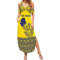 Niue Crab Personalised Family Matching Summer Maxi Dress and Hawaiian Shirt Niuean Hiapo Pattern - Polynesian Pride