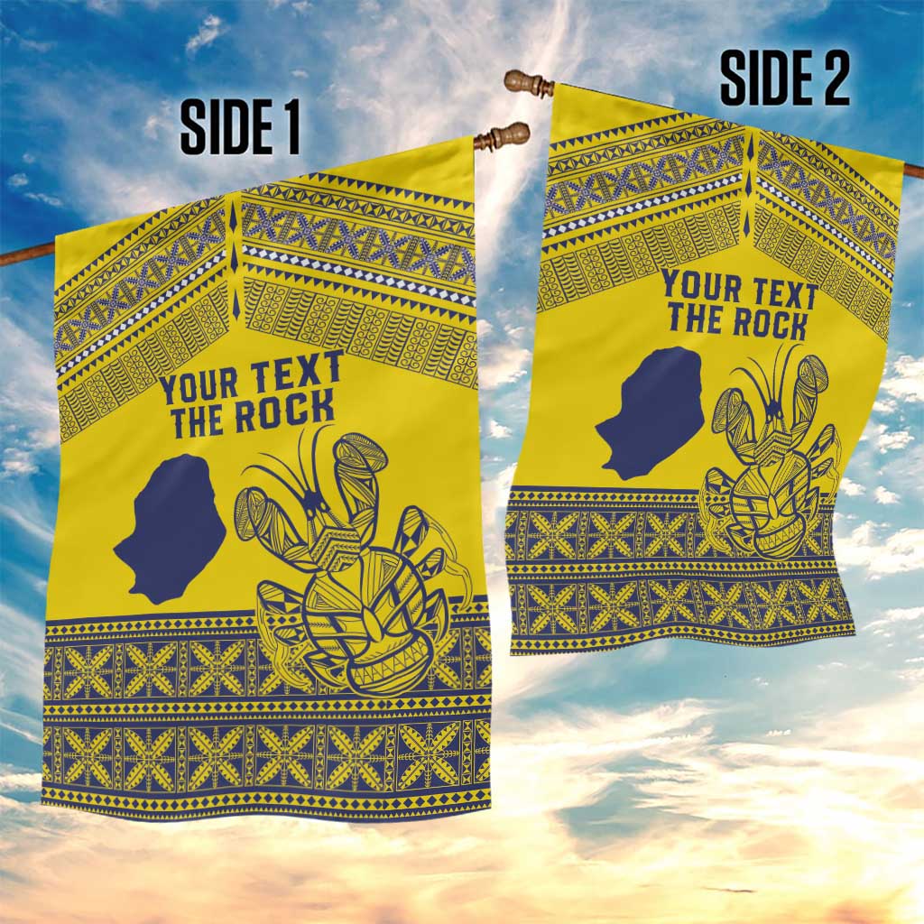 Niue Crab Personalised Garden Flag Niuean Hiapo Pattern - Polynesian Pride
