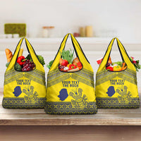 Niue Crab Personalised Grocery Bag Niuean Hiapo Pattern - Polynesian Pride