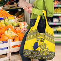 Niue Crab Personalised Grocery Bag Niuean Hiapo Pattern - Polynesian Pride