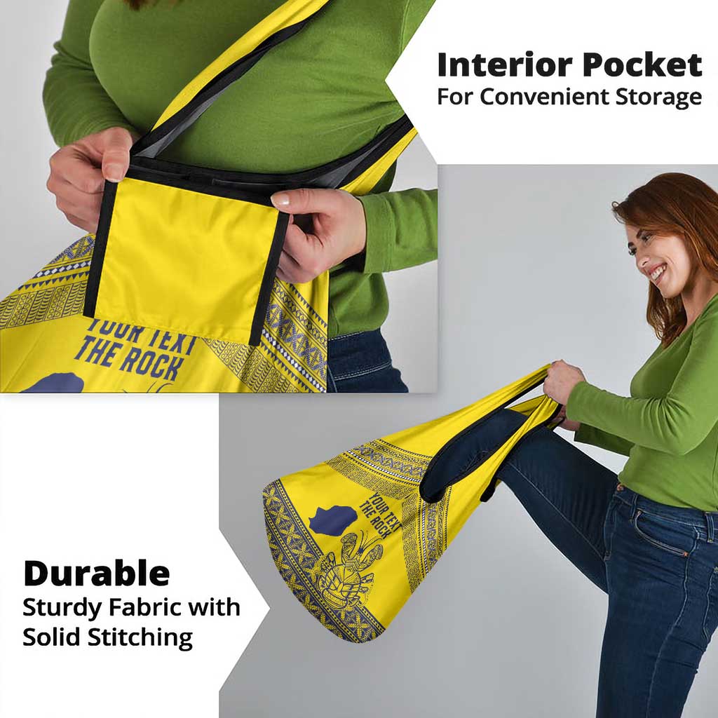 Niue Crab Personalised Grocery Bag Niuean Hiapo Pattern - Polynesian Pride