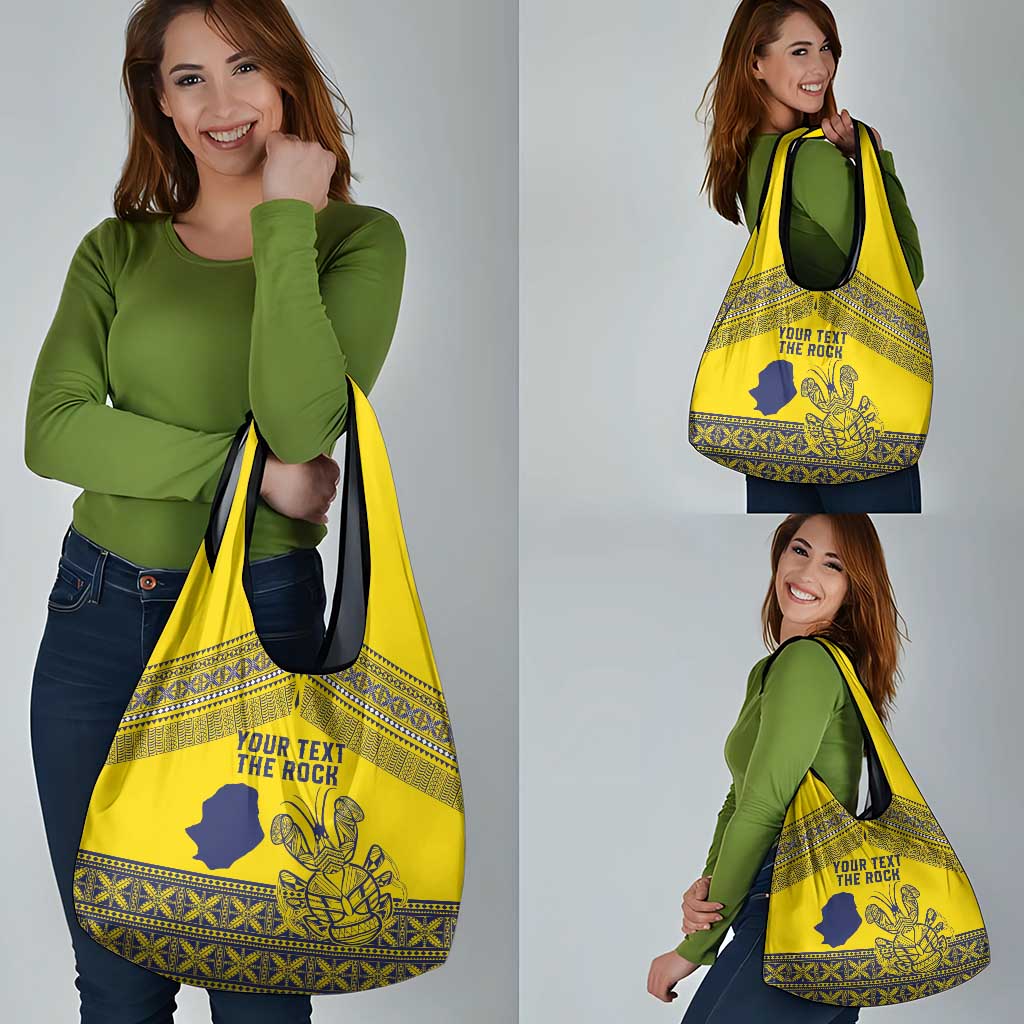 Niue Crab Personalised Grocery Bag Niuean Hiapo Pattern - Polynesian Pride