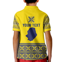 Niue Crab Personalised Kid Polo Shirt Niuean Hiapo Pattern - Polynesian Pride