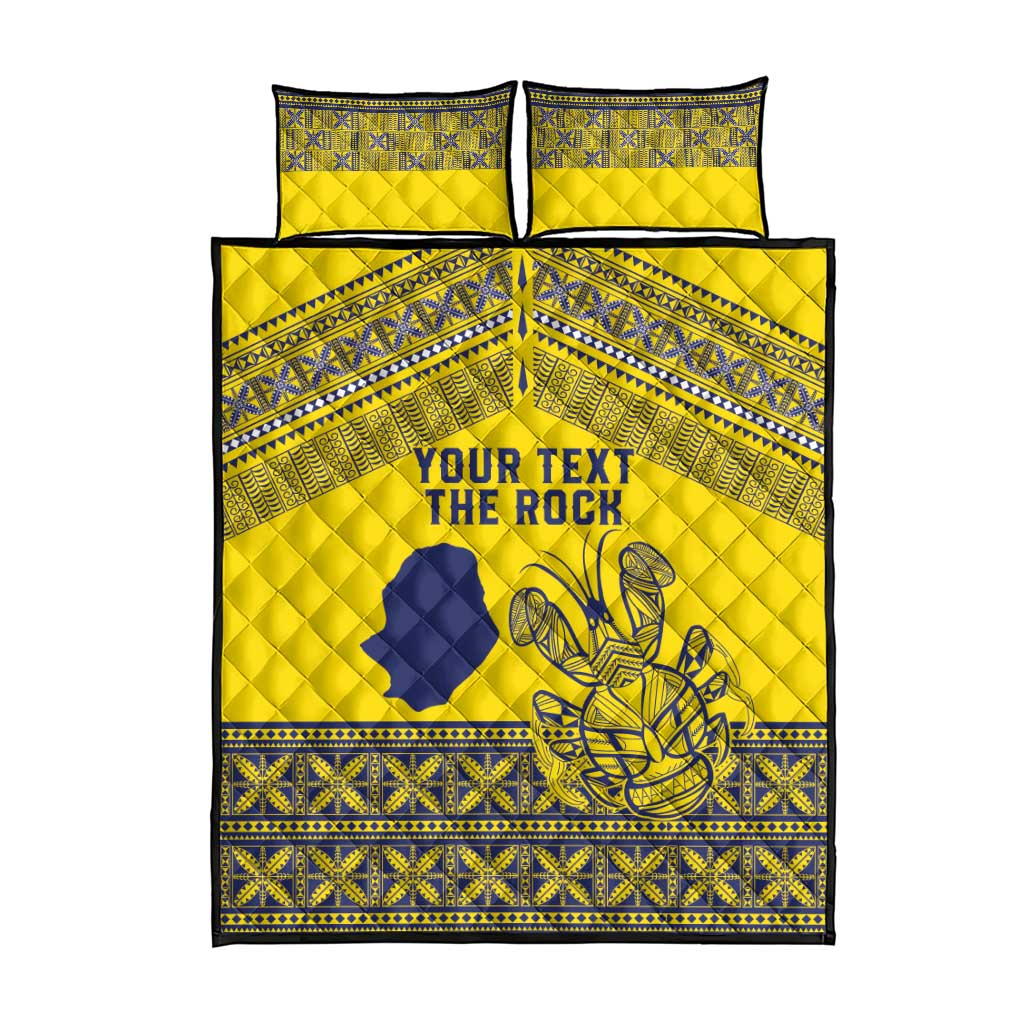 Niue Crab Personalised Quilt Bed Set Niuean Hiapo Pattern - Polynesian Pride