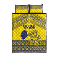 Niue Crab Personalised Quilt Bed Set Niuean Hiapo Pattern - Polynesian Pride