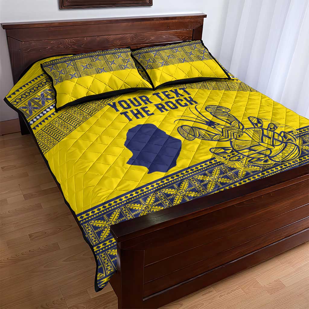 Niue Crab Personalised Quilt Bed Set Niuean Hiapo Pattern - Polynesian Pride
