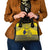 Niue Crab Personalised Shoulder Handbag Niuean Hiapo Pattern - Polynesian Pride