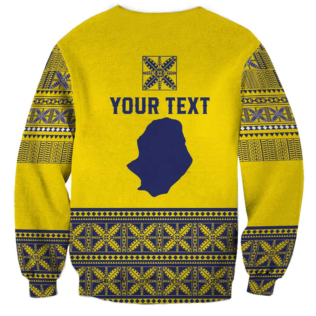 Niue Crab Personalised Sweatshirt Niuean Hiapo Pattern - Polynesian Pride