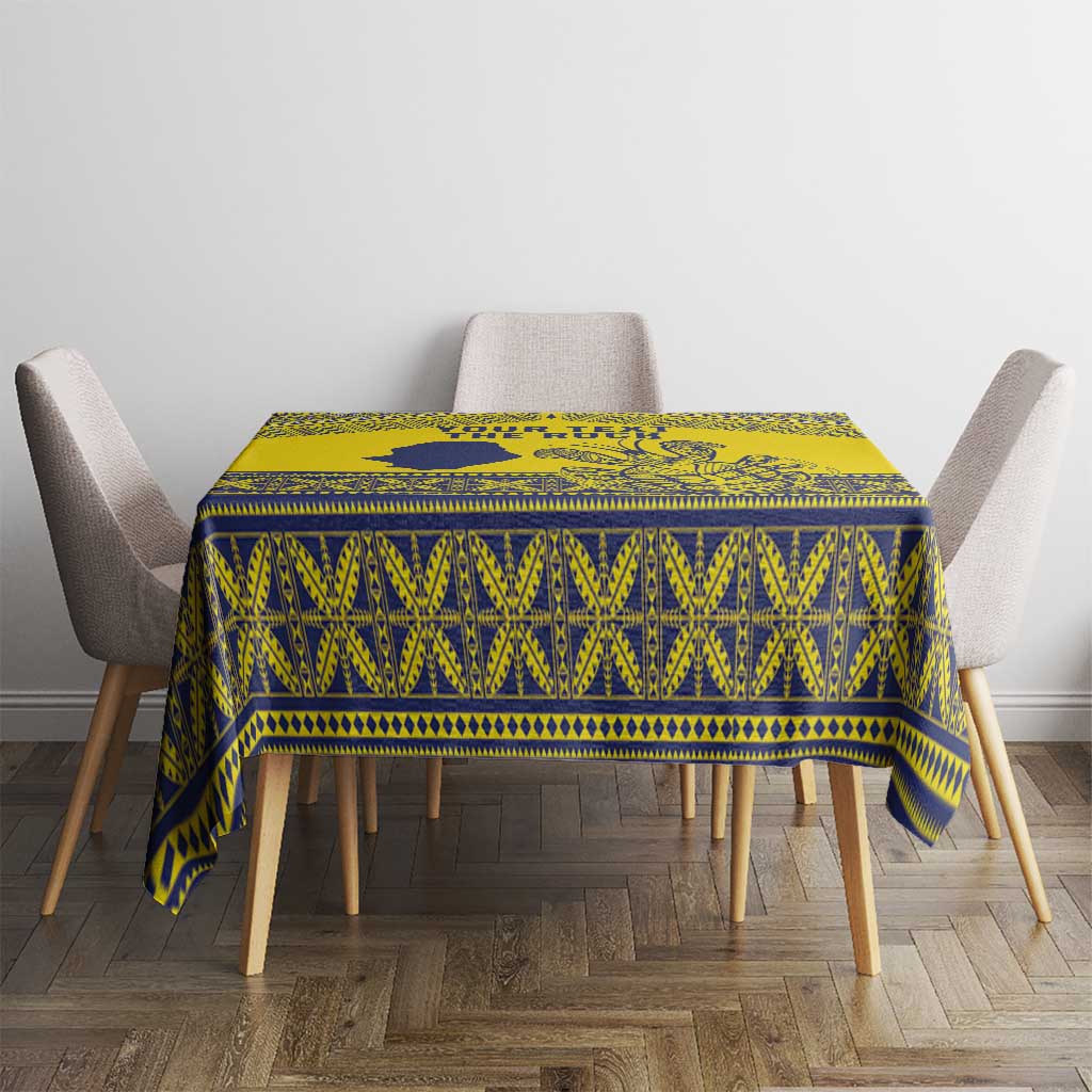 Niue Crab Personalised Tablecloth Niuean Hiapo Pattern - Polynesian Pride