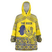 Niue Crab Personalised Wearable Blanket Hoodie Niuean Hiapo Pattern - Polynesian Pride