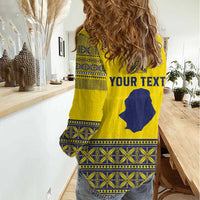 Niue Crab Personalised Women Casual Shirt Niuean Hiapo Pattern - Polynesian Pride