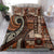 Vintage Samoa Siapo Mamanu Bedding Set Brown Samoan Tapa Motif - Polynesian Pride