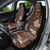 Vintage Samoa Siapo Mamanu Car Seat Cover Brown Samoan Tapa Motif - Polynesian Pride