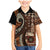 Vintage Samoa Siapo Mamanu Family Matching Mermaid Dress and Hawaiian Shirt Brown Samoan Tapa Motif - Polynesian Pride