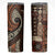 Vintage Samoa Siapo Mamanu Skinny Tumbler Brown Samoan Tapa Motif - Polynesian Pride