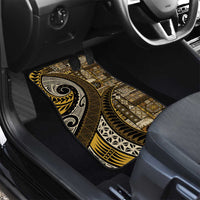 Vintage Samoa Siapo Mamanu Car Mats Gold Samoan Tapa Motif - Polynesian Pride