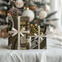 Vintage Samoa Siapo Mamanu Wrapping Paper Gold Samoan Tapa Motif - Polynesian Pride