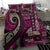 Vintage Samoa Siapo Mamanu Bedding Set Pink Samoan Tapa Motif - Polynesian Pride
