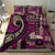 Vintage Samoa Siapo Mamanu Bedding Set Pink Samoan Tapa Motif - Polynesian Pride