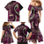 Vintage Samoa Siapo Mamanu Family Matching Mermaid Dress and Hawaiian Shirt Pink Samoan Tapa Motif - Polynesian Pride