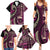 Vintage Samoa Siapo Mamanu Family Matching Summer Maxi Dress and Hawaiian Shirt Pink Samoan Tapa Motif - Polynesian Pride