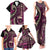 Vintage Samoa Siapo Mamanu Family Matching Tank Maxi Dress and Hawaiian Shirt Pink Samoan Tapa Motif - Polynesian Pride