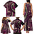Vintage Samoa Siapo Mamanu Family Matching Tank Maxi Dress and Hawaiian Shirt Pink Samoan Tapa Motif - Polynesian Pride