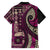 Vintage Samoa Siapo Mamanu Family Matching Tank Maxi Dress and Hawaiian Shirt Pink Samoan Tapa Motif - Polynesian Pride