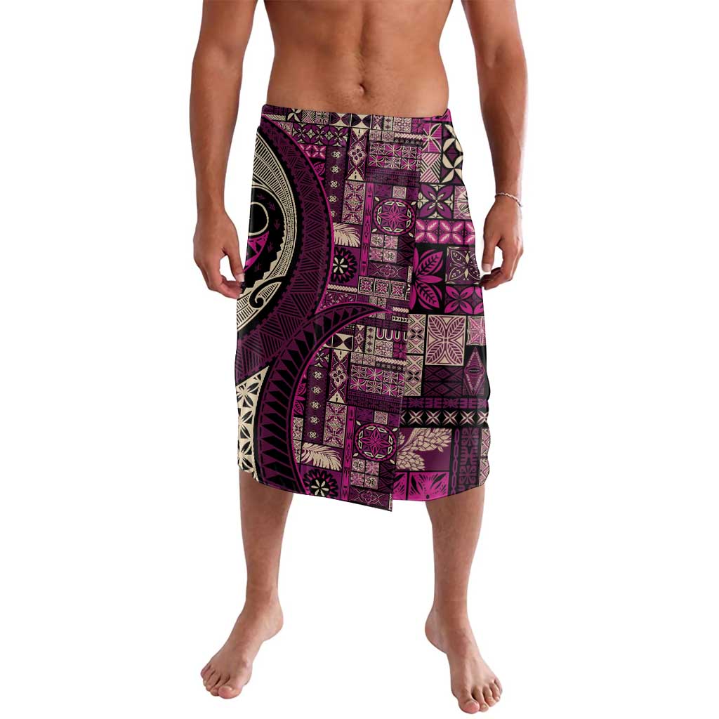 Vintage Samoa Siapo Mamanu Lavalava Pink Samoan Tapa Motif - Polynesian Pride