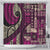 Vintage Samoa Siapo Mamanu Shower Curtain Pink Samoan Tapa Motif - Polynesian Pride