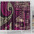 Vintage Samoa Siapo Mamanu Shower Curtain Pink Samoan Tapa Motif - Polynesian Pride
