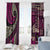 Vintage Samoa Siapo Mamanu Window Curtain Pink Samoan Tapa Motif - Polynesian Pride