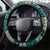 Vintage Samoa Siapo Mamanu Steering Wheel Cover Teal Samoan Tapa Motif - Polynesian Pride