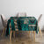 Vintage Samoa Siapo Mamanu Tablecloth Teal Samoan Tapa Motif - Polynesian Pride