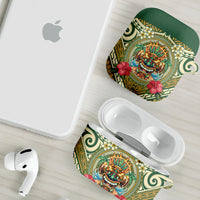Hawaii Tiki Mask AirPods Case Mele Kalikimaka i Iulai! LT9 - Polynesian Pride