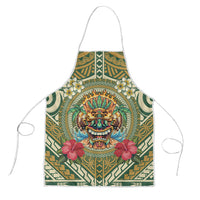 Hawaii Tiki Mask Apron Mele Kalikimaka i Iulai!