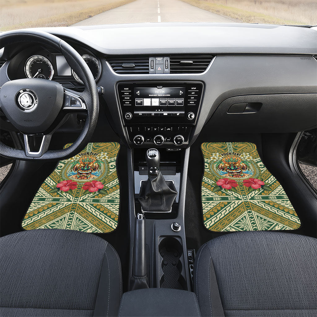Hawaii Tiki Mask Personalized Car Mats Mele Kalikimaka i Iulai!