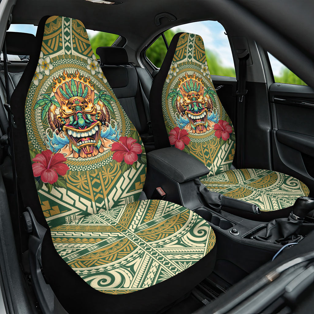 Hawaii Tiki Mask Car Seat Cover Mele Kalikimaka i Iulai!
