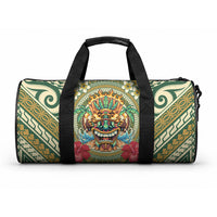 Hawaii Tiki Mask Duffle Bag Mele Kalikimaka i Iulai! LT9 One size Green - Polynesian Pride