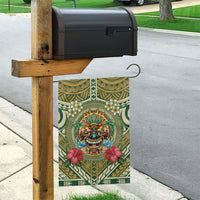 Hawaii Tiki Mask Garden Flag Mele Kalikimaka i Iulai!