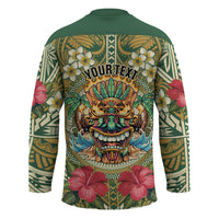 Hawaii Tiki Mask Personalized Hockey Jersey Mele Kalikimaka i Iulai! LT9 - Polynesian Pride