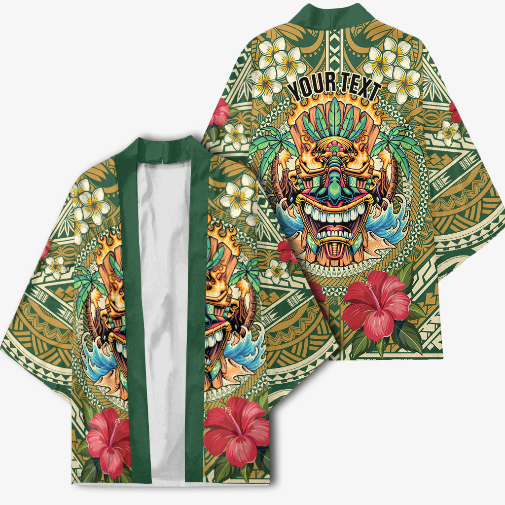 Hawaii Tiki Mask Personalized Kimono Mele Kalikimaka i Iulai!