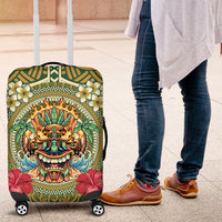 Hawaii Tiki Mask Luggage Cover Mele Kalikimaka i Iulai!