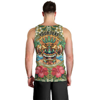 Hawaii Tiki Mask Personalized Men Tank Top Mele Kalikimaka i Iulai! LT9 - Polynesian Pride