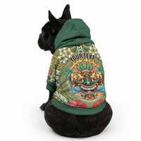 Hawaii Tiki Mask Personalized Pet Hoodie Mele Kalikimaka i Iulai! LT9 - Polynesian Pride